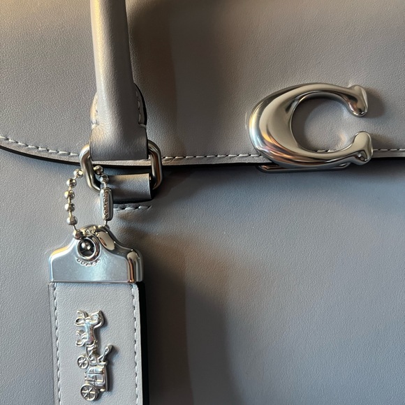 Powder Blue Coach Calf Leather Satchel - Picture 5 of 5